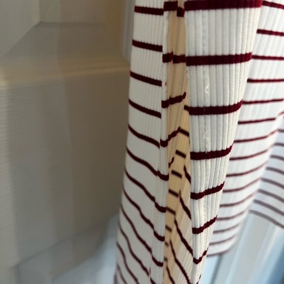 NWT banana republic Striped ribbed midi dress. Sz: L - Picture 7 of 7